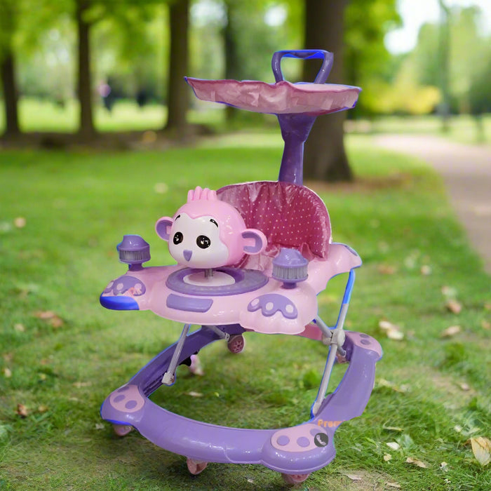 Cute Monkey Musical Walker with Canopy
