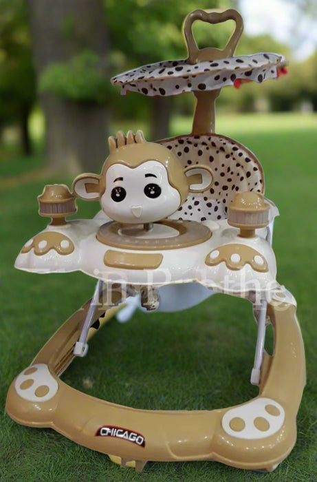 Cute Monkey Musical Walker with Canopy