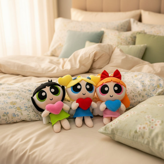 Power puff Girls plush keychains