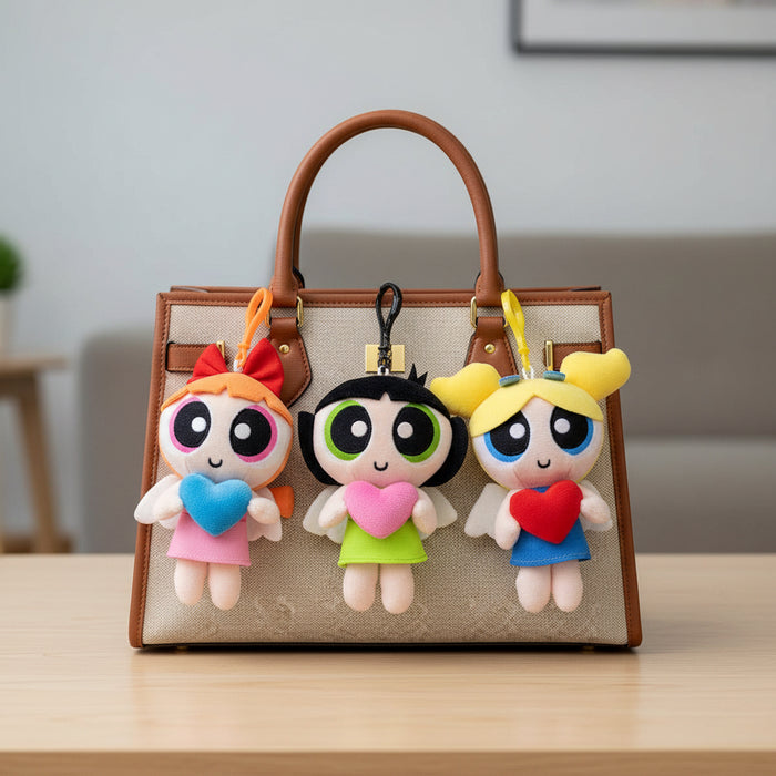 Power puff Girls plush keychains