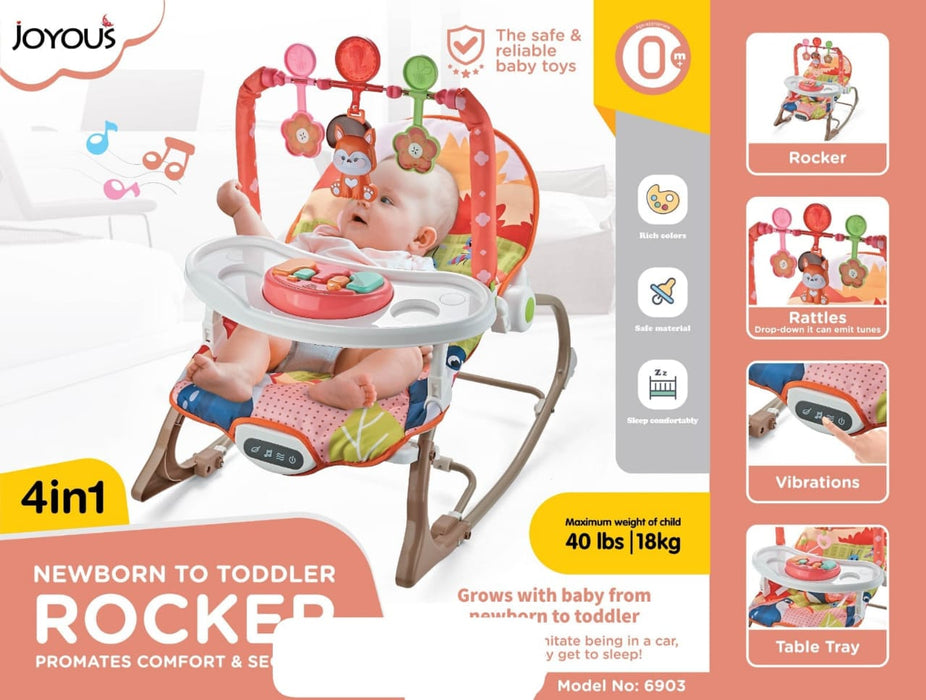 4 in 1  Musical Newborn Toddlers Rocker