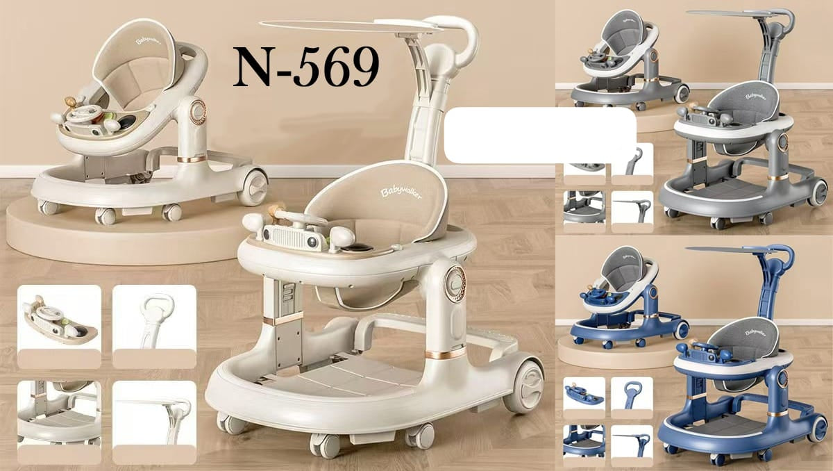 Push Handle Baby Walker with Canopy