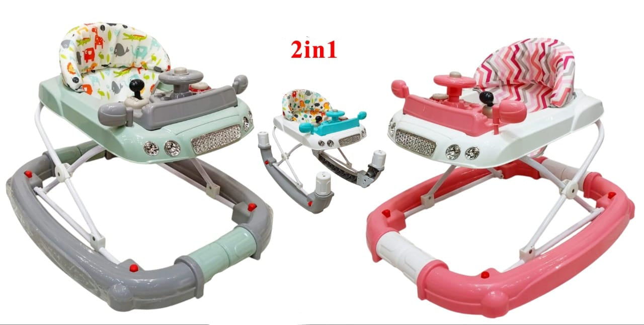 2 in 1 Steering Wheel Baby Walker
