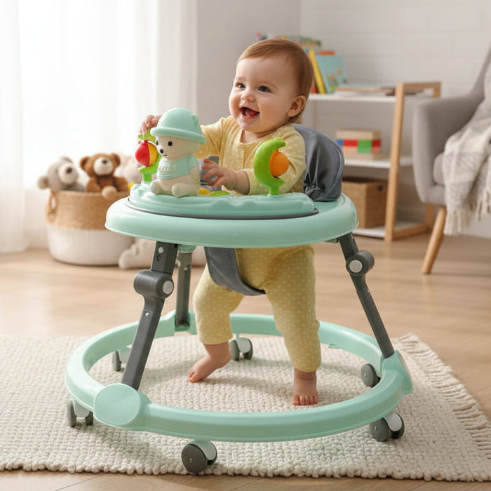 Cute Teddy Portable Baby Walker