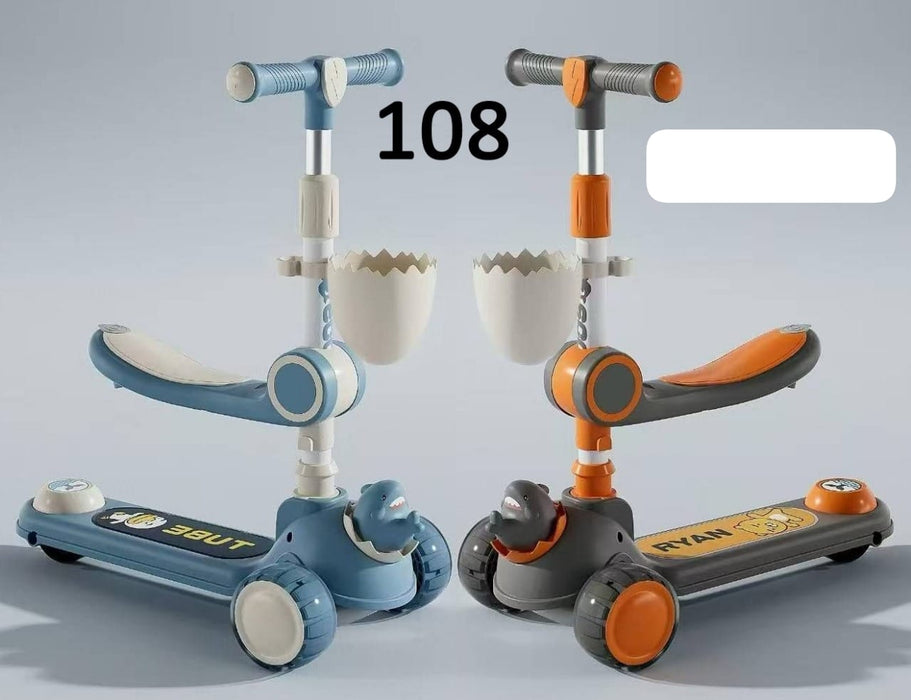 Mini Shark Theme Foldable Kids Scootie