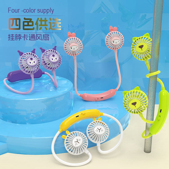 Cute Kitty Theme Rechargeable Neck Fan