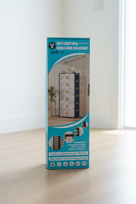 Multi-Functional Double Door Shoe Cabinet
