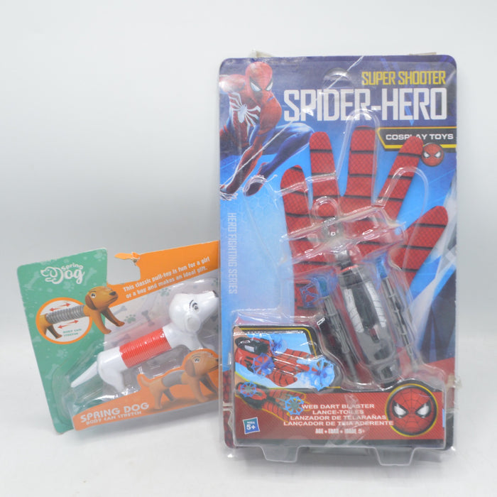 Spider-Man Shooter Glove Toy with Spring Dog