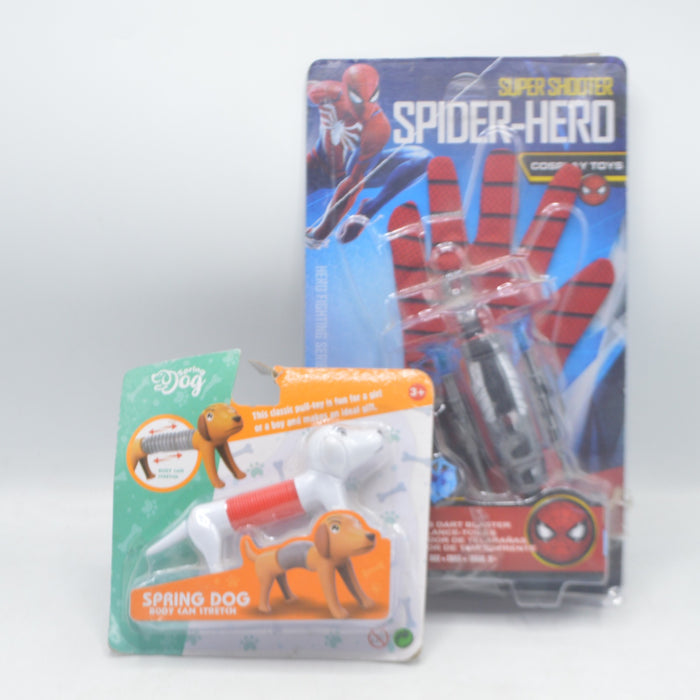 Spider-Man Shooter Glove Toy with Spring Dog