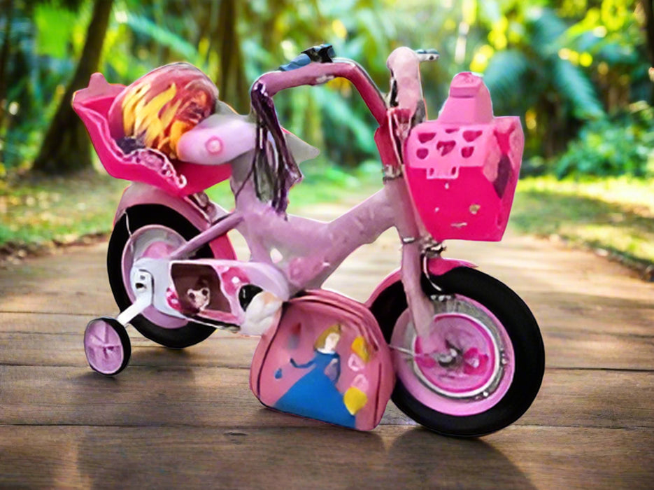 Barbie Girls Bicycle with Handle & Bag