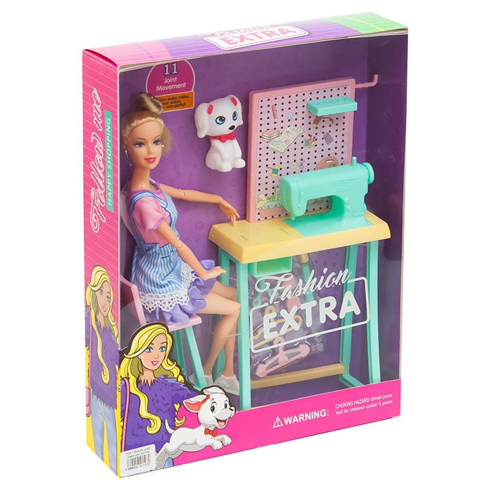 Fashion Doll with Sewing Machine Accessory