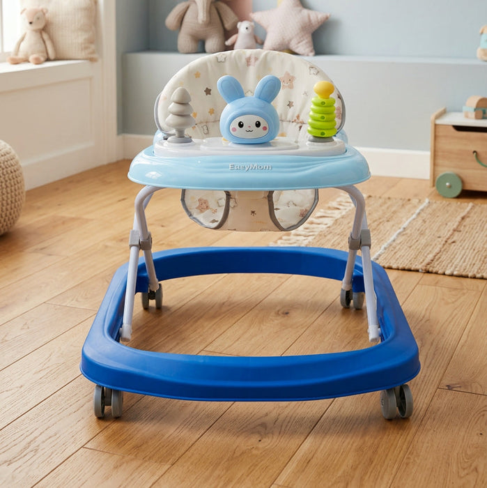 Multi-Function Blue Cartoon Musical Walker