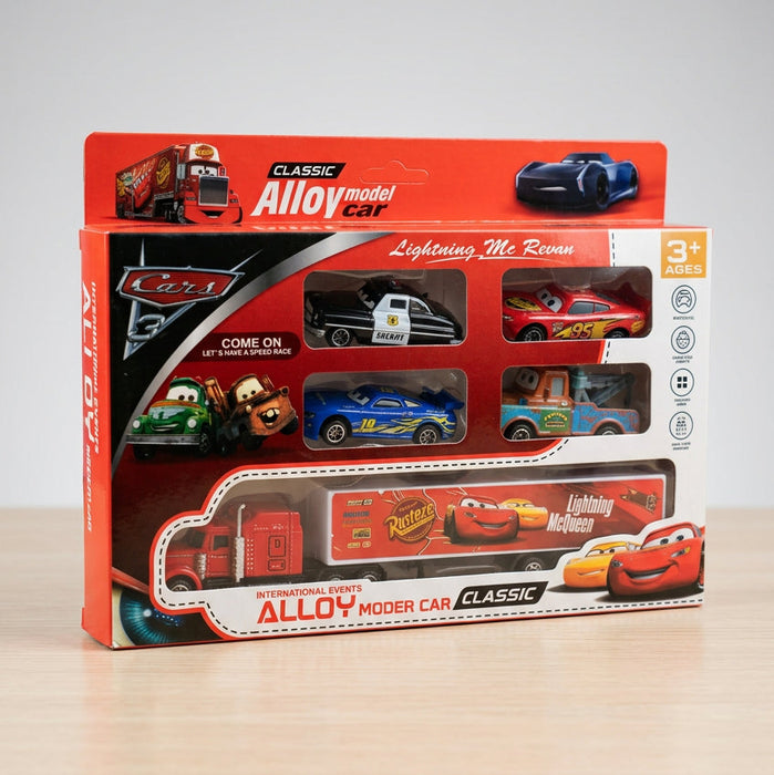 Diecast McQueen Car Set with Container