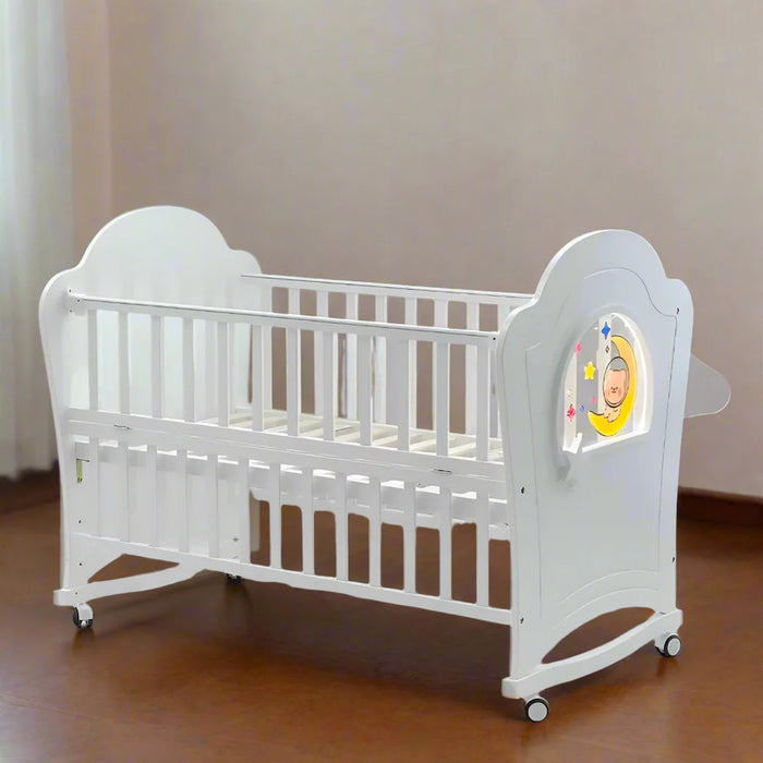 Moon Theme Comfortable Baby Cot