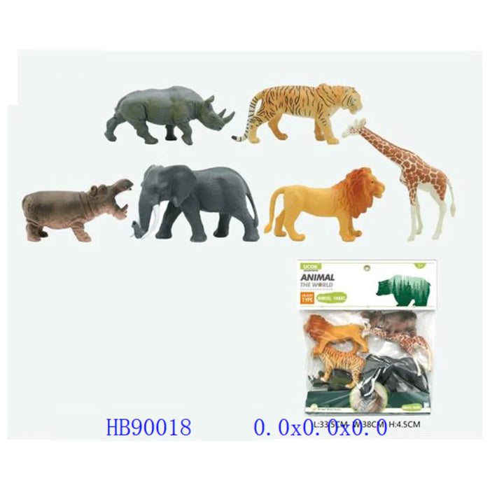 Zoo Animals Set 6 Pieces