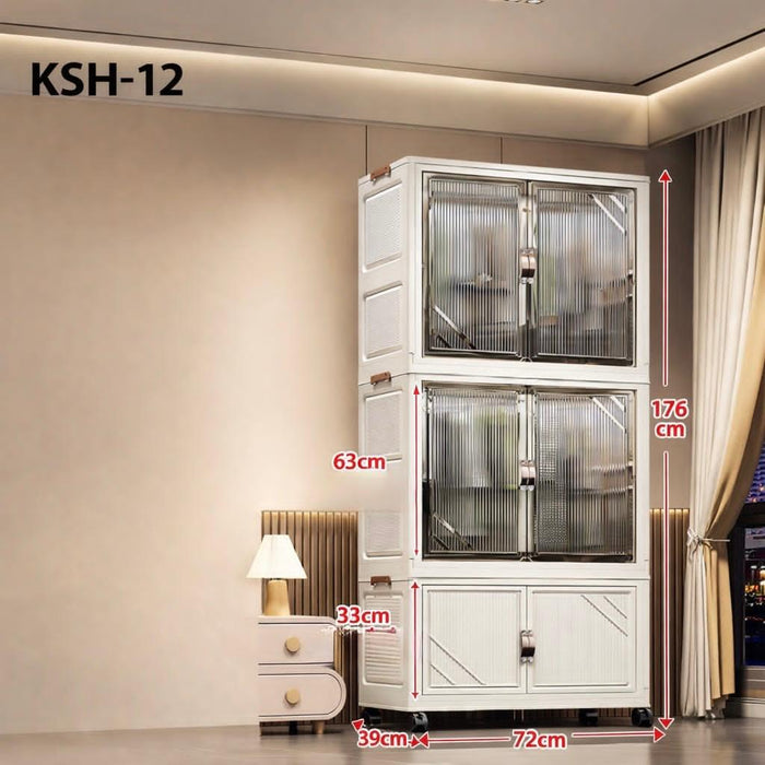 Double Door Top Flop Design Wardrobe