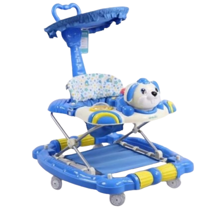 2 in 1 Puppy Face Baby Walker With Music