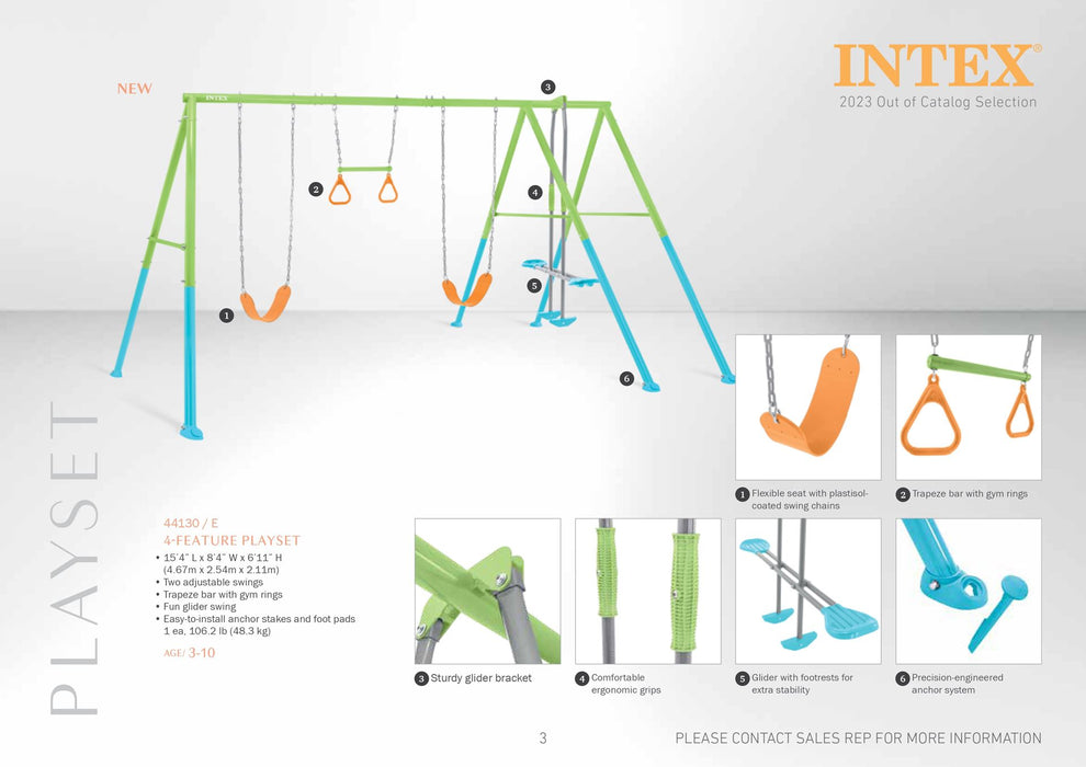 Intex 44130 Swing & Glide Four Feature Set
