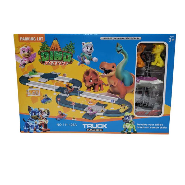 Dino Rescue Parking Lot Set