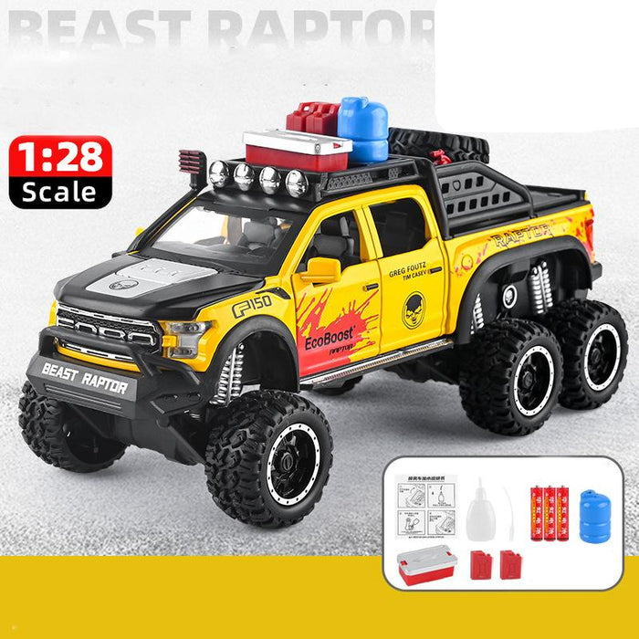 Diecast 6x6 Ford F-150 Beast Raptor Spray Truck