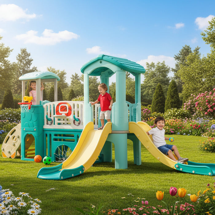 Kids Indoor & Outdoor Slide with Climber