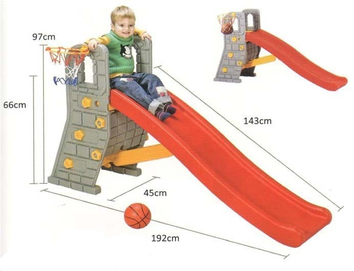 Super Slide Kingdom With Basketball Hoop