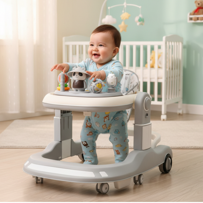 Cute Panda Theme Multi-Functional Baby Walker