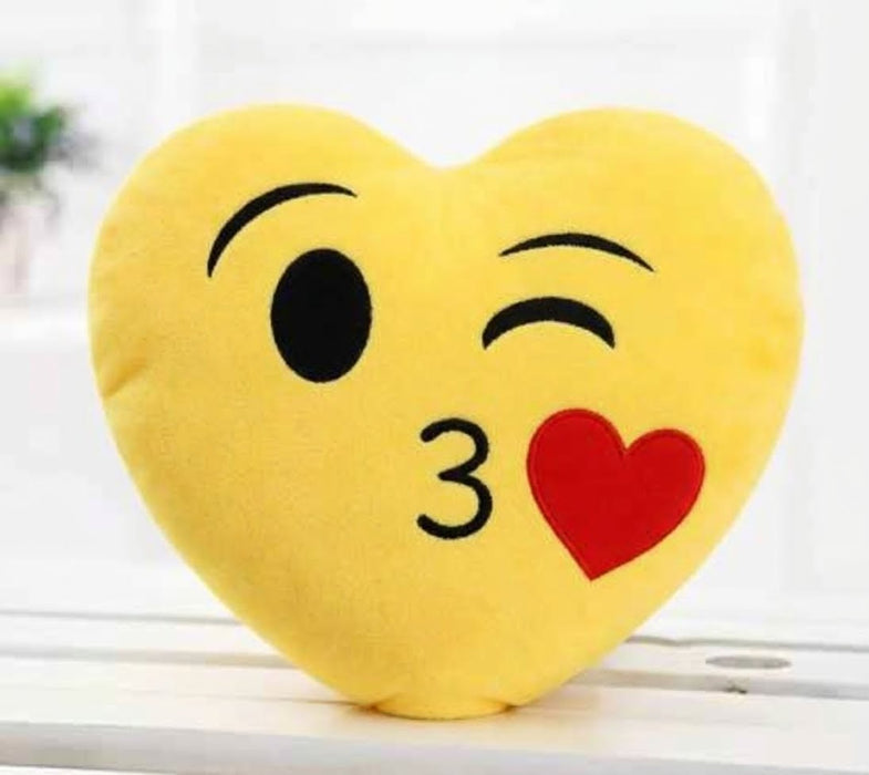 Kiss Emoji Design Soft Pillow