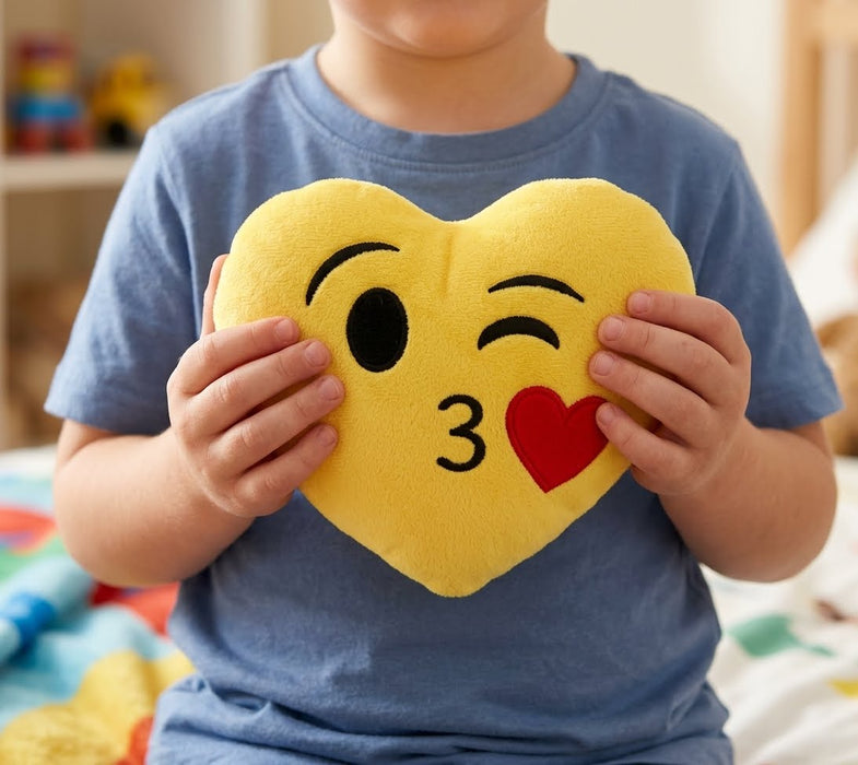 Kiss Emoji Design Soft Pillow
