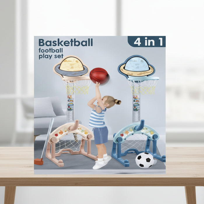 4-in-1 Adjustable Football Hoop