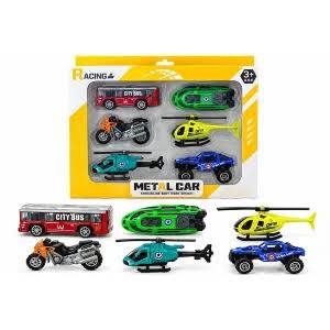 Metal Car Alloy Diecast Set of 6 Pieces