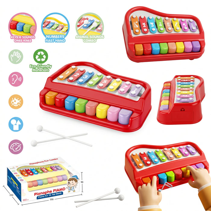 2-in-1 Baby Piano Xylophone For Kids