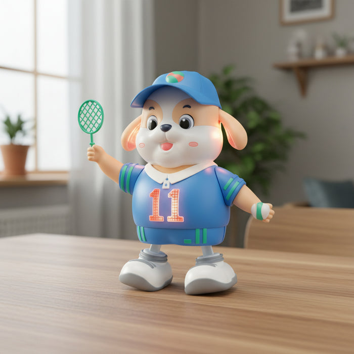 Musical Dancing Tennis Dog with Light & Sound