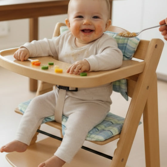 Wooden Portable Baby Dinning High Chair