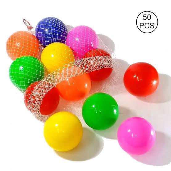 Soft Multicolor Balls 50 Pieces