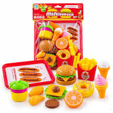 Mini Burgur Fast Food Play Set