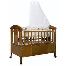 2 in 1 Teddy Bear Theme Baby Wooden Cot