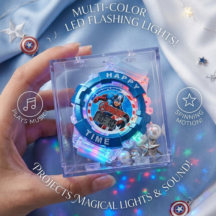 Captain America Digital Watch with Light & Music