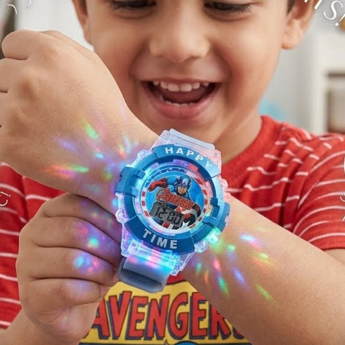 Captain America Digital Watch with Light & Music