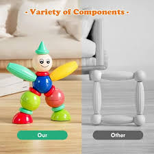 DIY Magnetic Rods Blocks 72 pieces