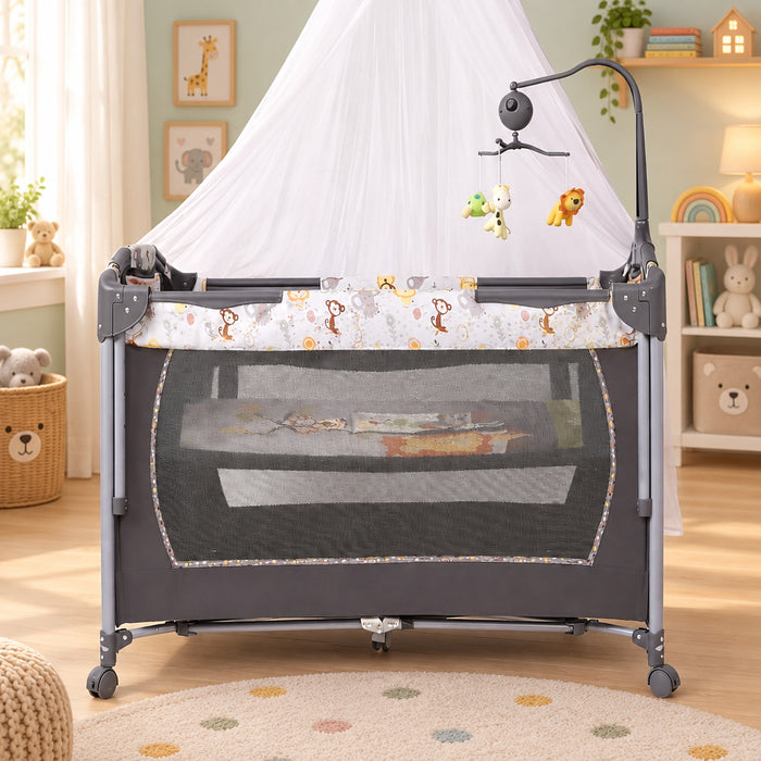 Forest Animal Design Deluxe Baby Playpen