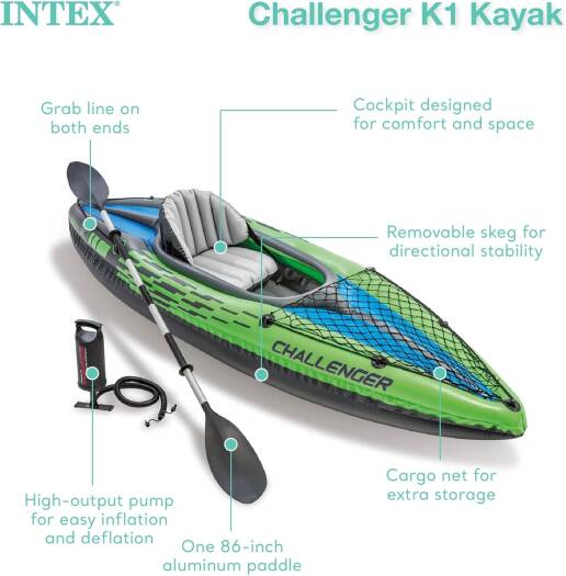 Intex  68305 Challenger K1 Kayak Boat