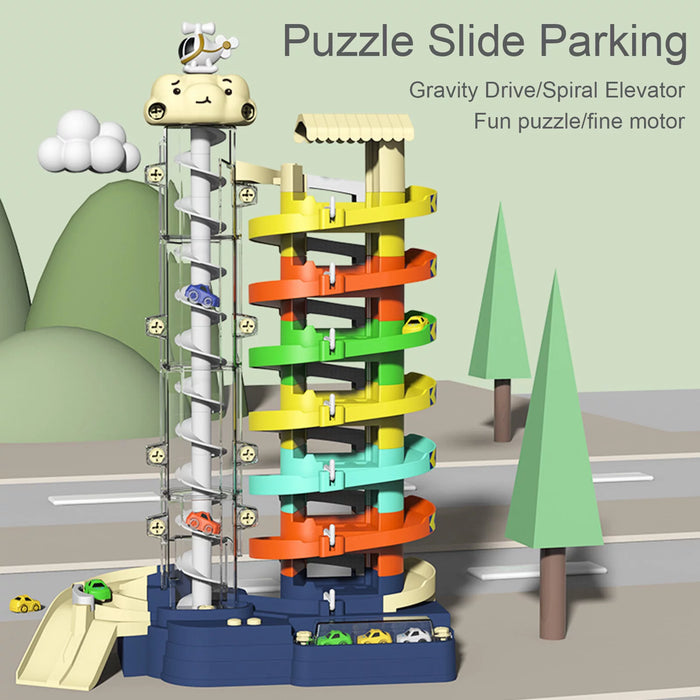 Cartoon Theme Track Parking Set
