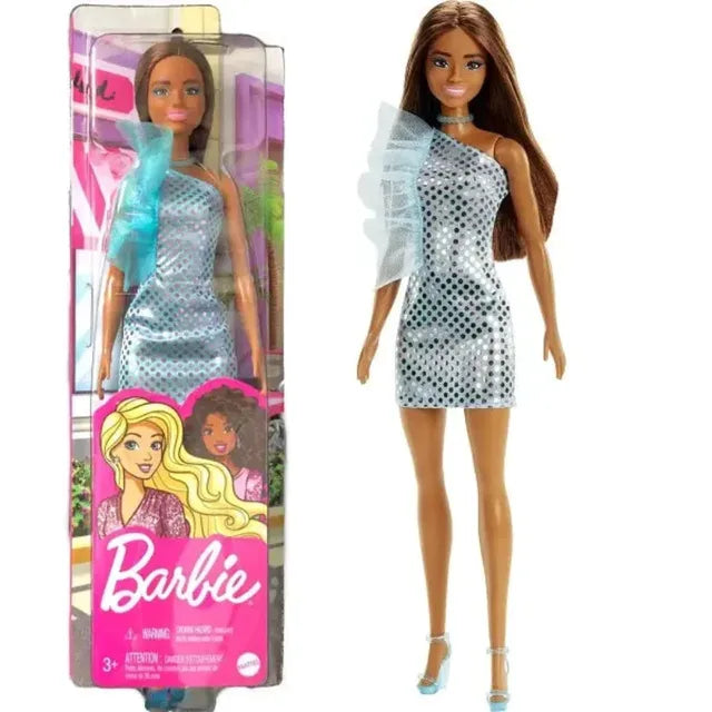 Barbie Glitz Doll Teal Metallic Dress HJR95
