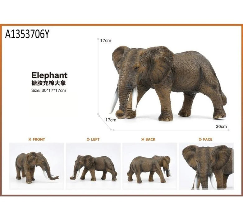 Realistic African Elephant Figure
