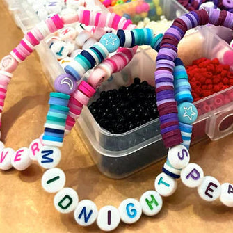 Pink Flower Beads Bag