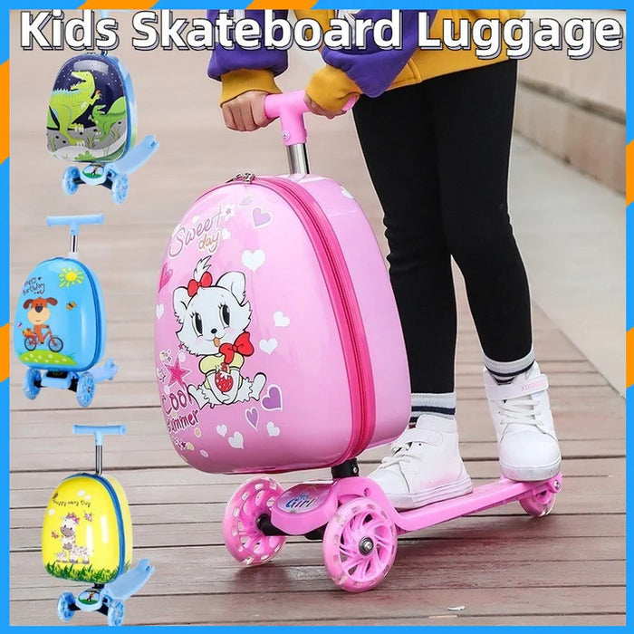 Kids Ride on Scootie with Luggage