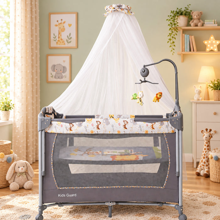 Forest Animal Design Deluxe Baby Playpen
