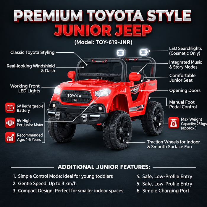 Toyota Land Cruiser Style Electric Jeep