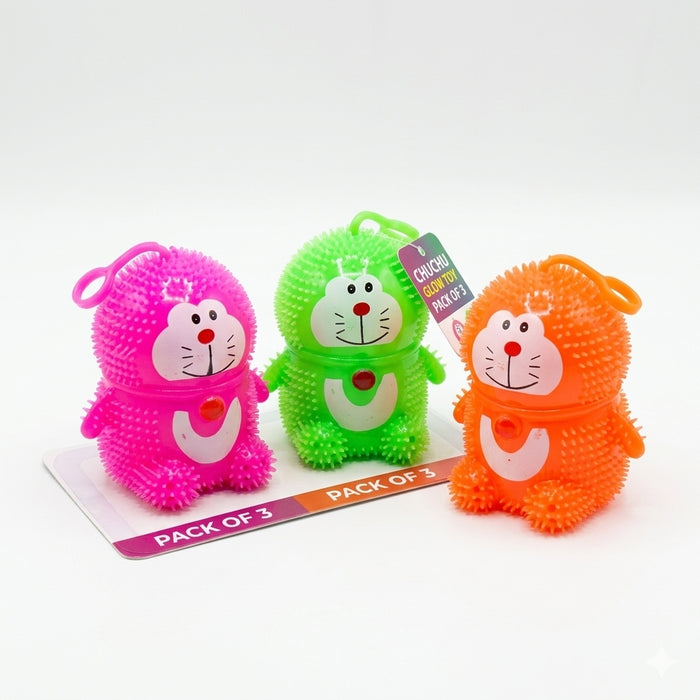 Doraemon Glowing Chuchu Ball With Light Pack of 3